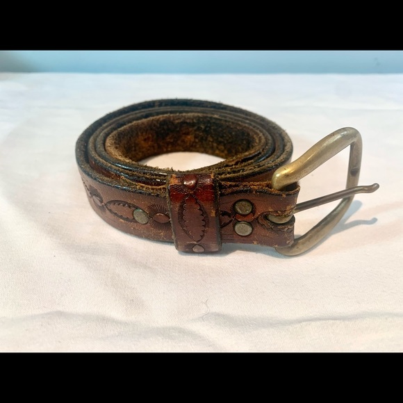 Handmade by artist leather belt - Picture 3 of 3